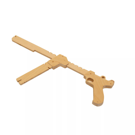 Jouet mitraillette à élastique en bois à fabriquer MANUFACTURE EN FAMILLE Diy